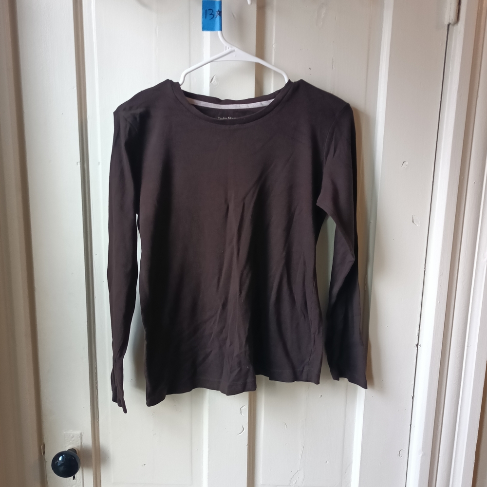 Elegant Chocolate Long Sleeve Women's Top